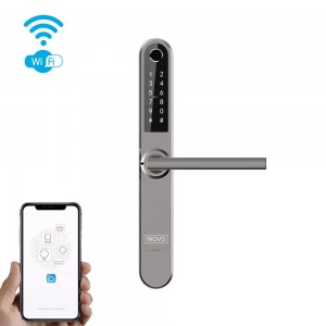 Išmanioji durų rankena iNOVO SV31B Bluetooth&Wi-Fi Pilka su nuotoliniu valdymu