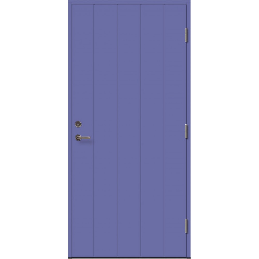 violetinės spalvos durys, modernaus dizaino