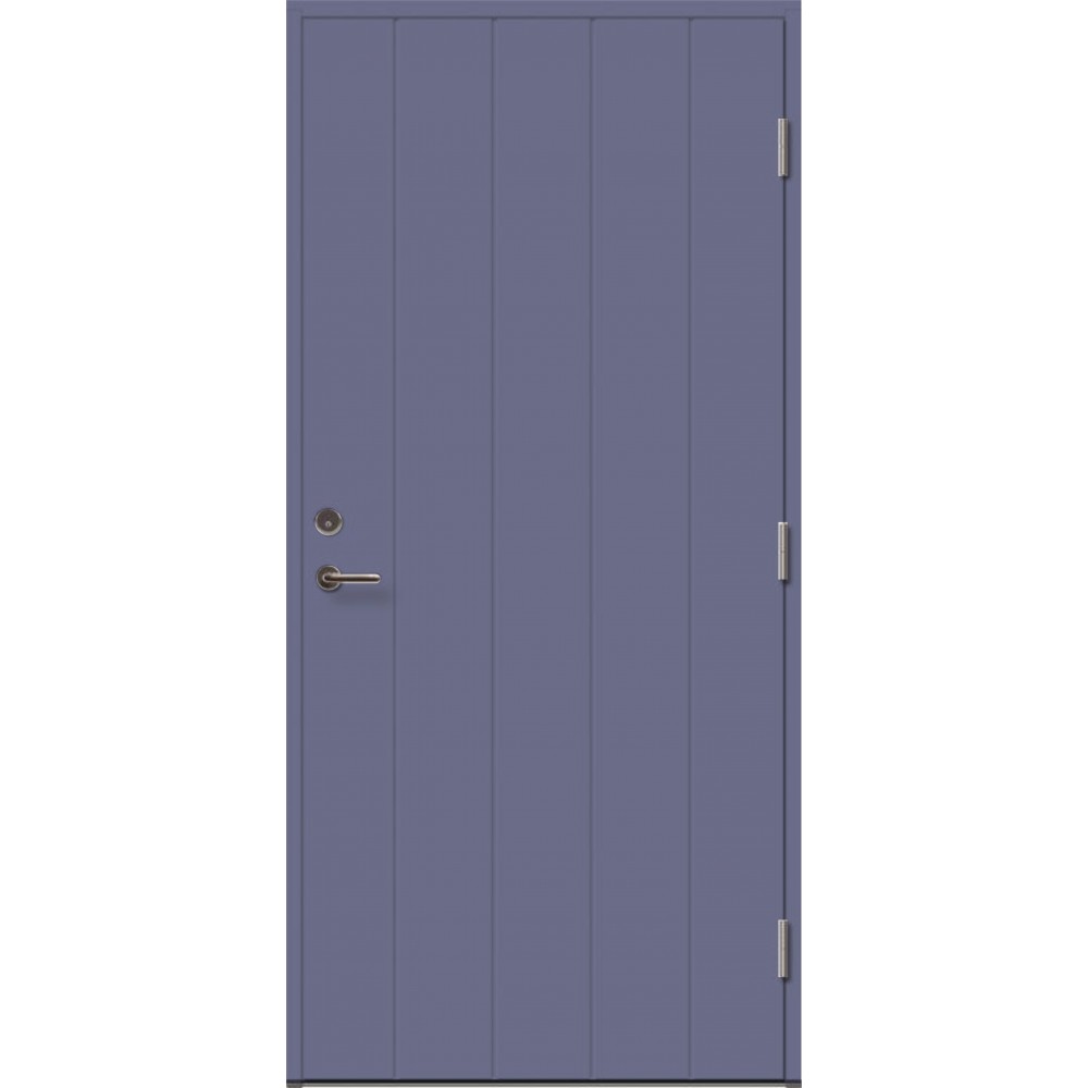 violetinės spalvos durys, modernaus dizaino