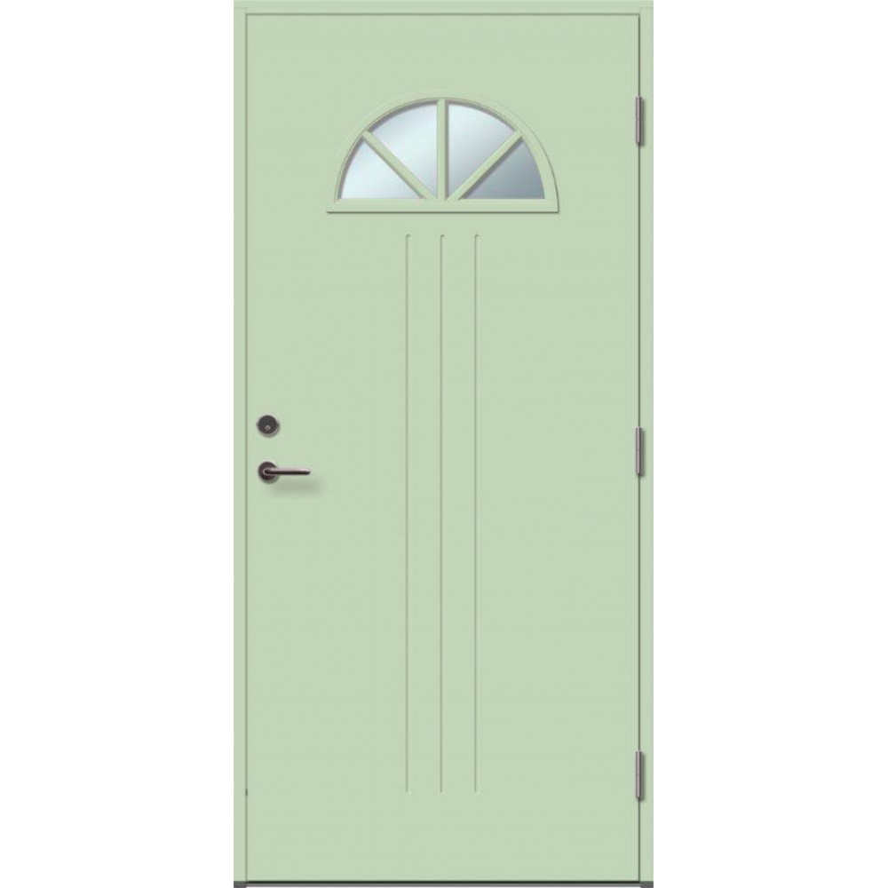 pastelinės žalios spalvos durys, su Spyna ASSA 565