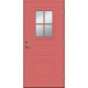 raudonos spalvos durys, Slenkstis ąžuolinis lakuotas su aliuminiu