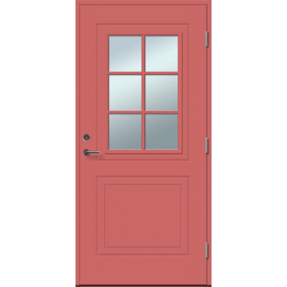 Skydinės Exterior dažytos lauko durys su stiklu -  SOFIA 6R, Lauko durys