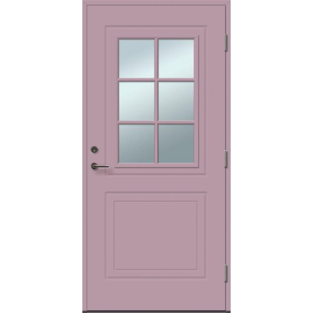 Skydinės Exterior dažytos lauko durys su stiklu -  SOFIA 6R, Lauko durys
