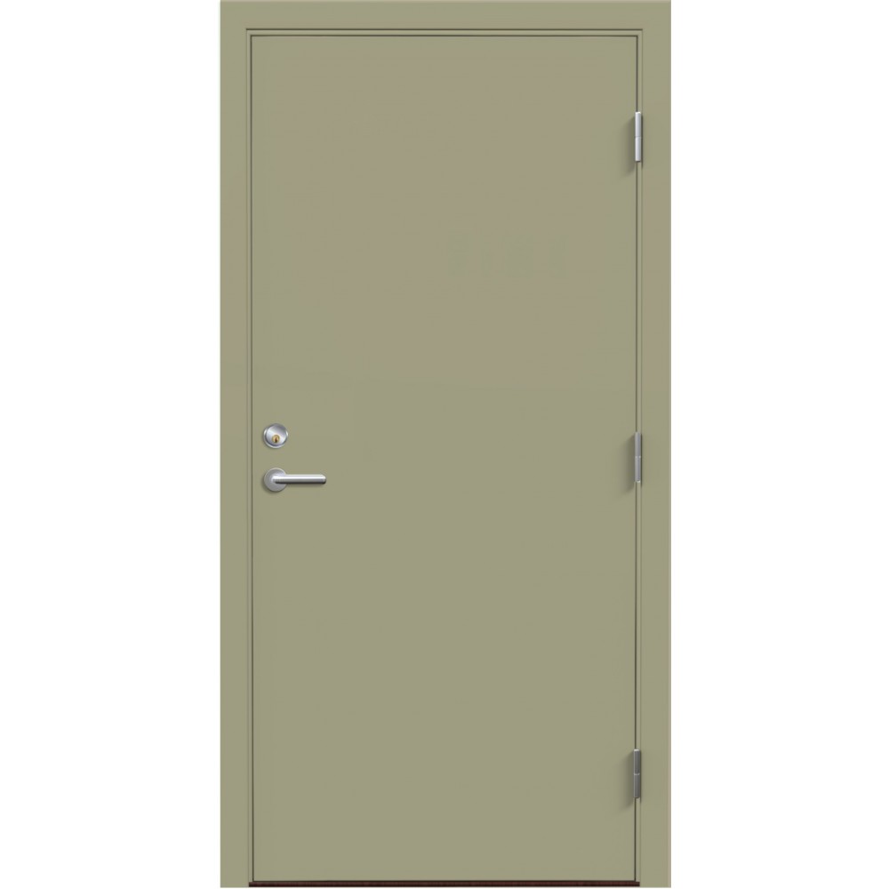 chaki žalios spalvos metalinė lauko durys VMT-0, kokybiškos