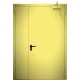 geltonos spalvos metalinės dvivėrės vidaus durys PROTECTUS, varčios storis 62mm