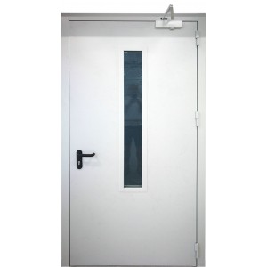 Metalinės priešgaisrinės lauko durys su stiklu - „protectus“ EI60