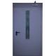 tamsiai mėlynos spalvos metalinės vidaus priešgaisrinės durys su stiklu PROTECTUS, NESTANDARTINIŲ MATMENŲ METALINES DURIS