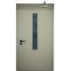 chaki spalvos metalinės vidaus durys su stiklu PROTECTUS, sandarumo dūmams klasė Sa, Sm