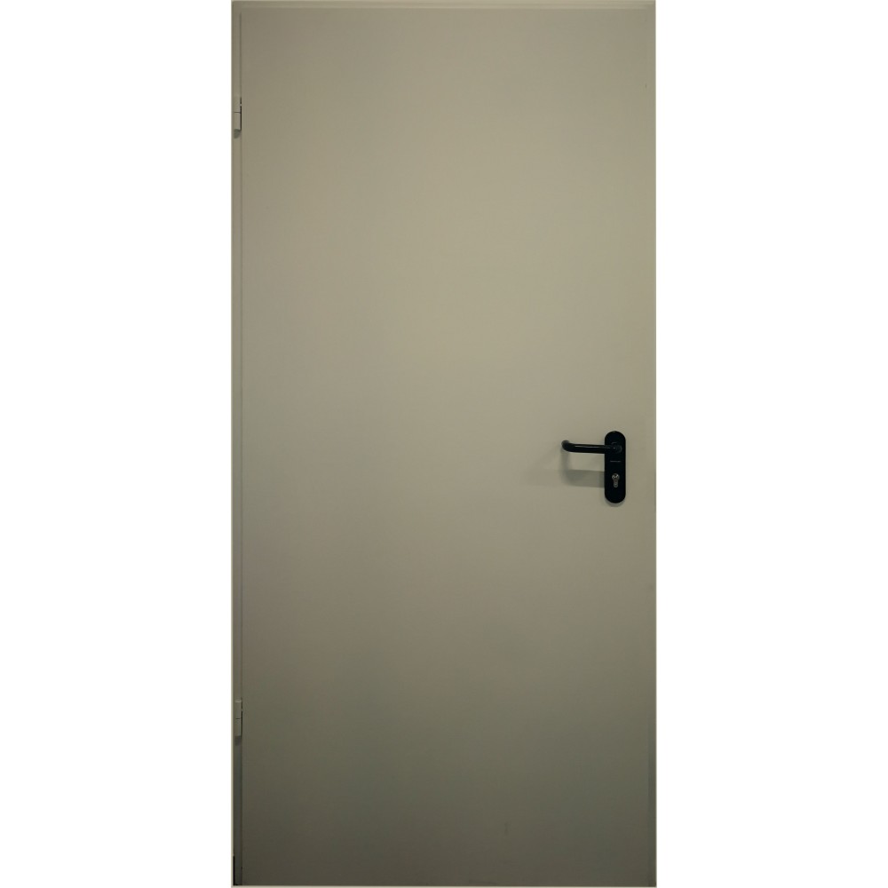 chaki spalvos metalinės vidaus durys PROTECTUS, sandarumo dūmams klasė Sa, Sm