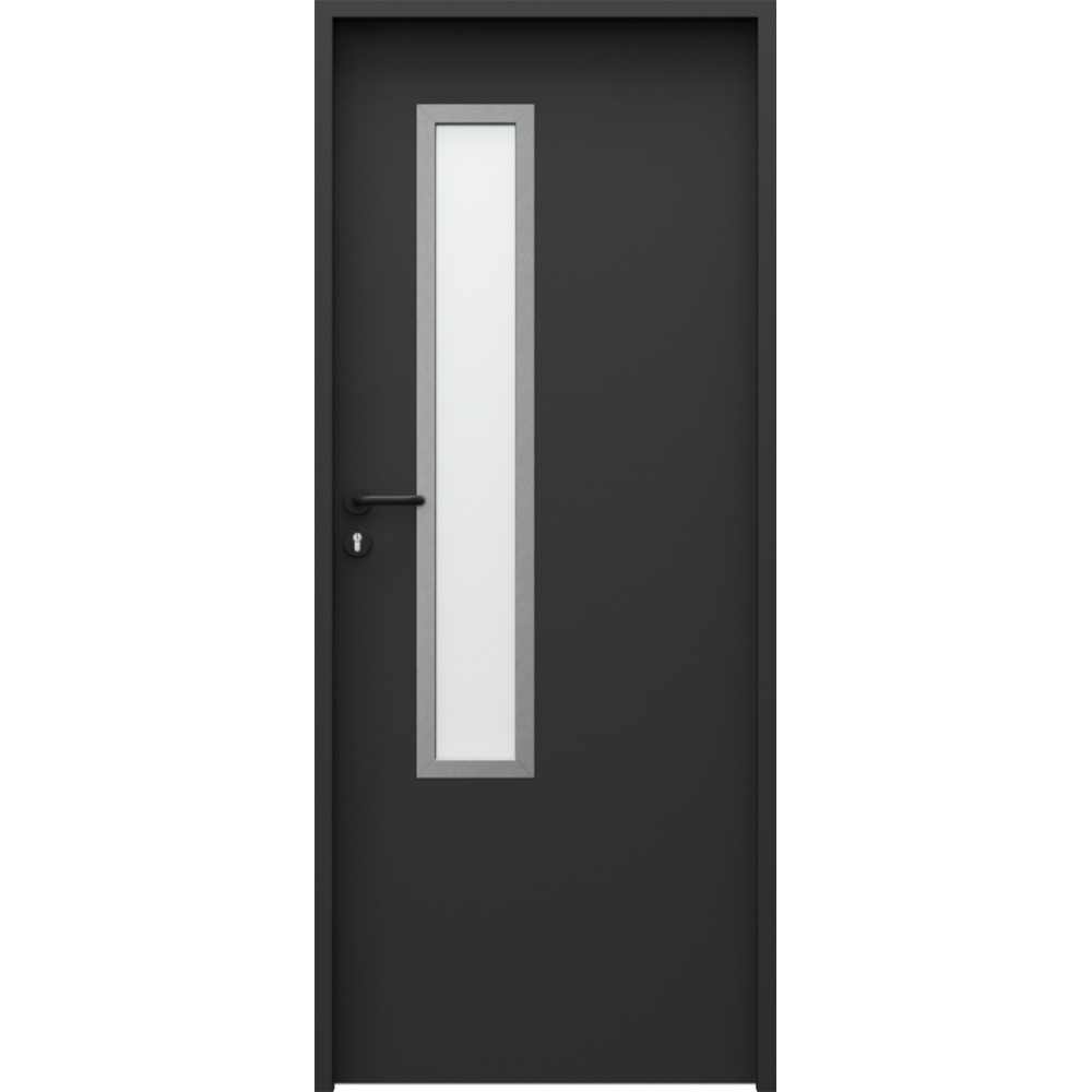 sidabrinės spalvos metalinės priešgaisrinės durys, cinkuotos skardos storis 0.7mm
