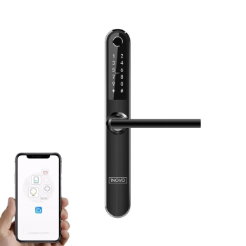 Išmanioji durų rankena iNOVO (Waterproof IP55) Bluetooth Juoda