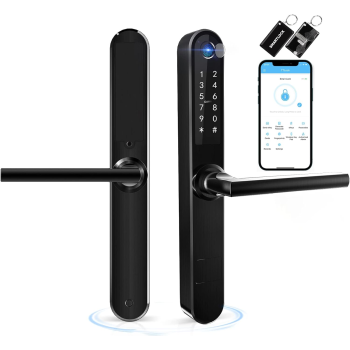 Išmanioji durų rankena iNOVO (Waterproof IP55) Bluetooth Juoda