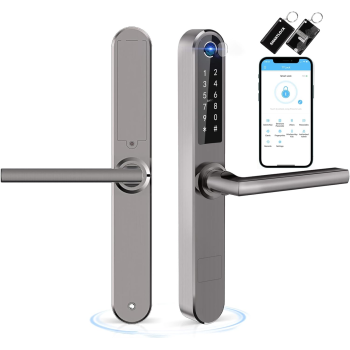 Išmanioji durų rankena iNOVO (Waterproof IP55) Bluetooth (Pilka)