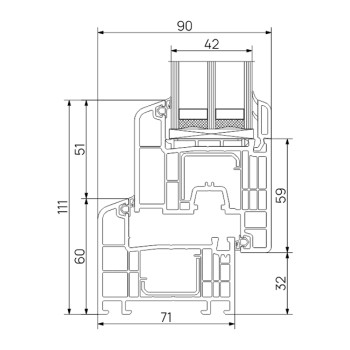 FRAMEX profilio  PVC balkono durys